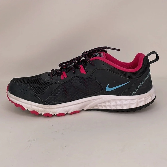 Nike Shoes Sneakers Running Wild Trail Black Pink Size 8.5 - Picture 8 of 12